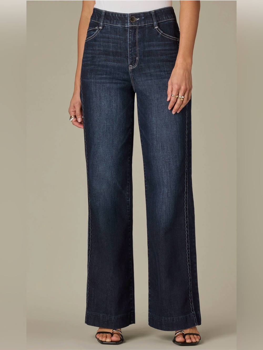 NWT Wit & Wisdom Gracie Skyrise Wide Leg Jeans Indigo Artisanal Size 8